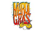  Mardi Gras Heathered Jersey Long Sleeve Raglan Tee - Screenprint | Mardi Gras Apparel  